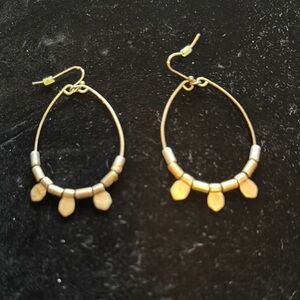 Chic Gold and Silver Dangle Earrings